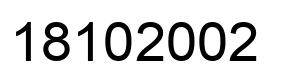 Number 18102002 black image