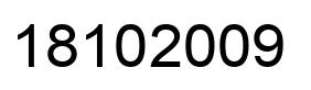 Number 18102009 black image
