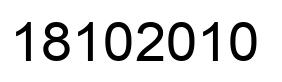 Número 18102010 imagen negro