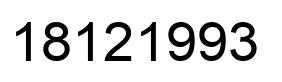Número 18121993 imagen negro