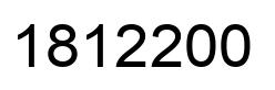 Number 1812200 black image