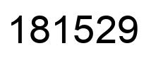 Number 181529 black image