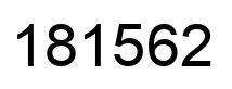Number 181562 black image