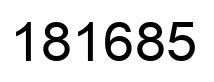 Number 181685 black image