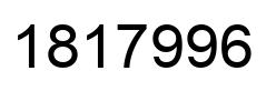 Number 1817996 black image