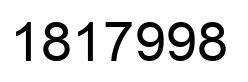 Number 1817998 black image