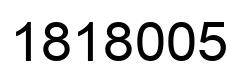 Number 1818005 black image