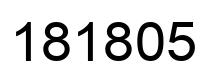 Number 181805 black image