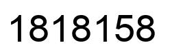 Number 1818158 black image