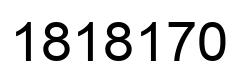 Number 1818170 black image