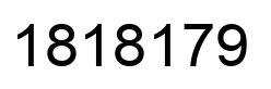 Number 1818179 black image