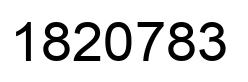 Number 1820783 black image