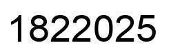 Number 1822025 black image