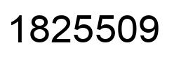 Number 1825509 black image