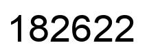 Number 182622 black image