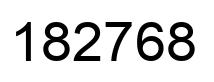 Número 182768 imagen negro