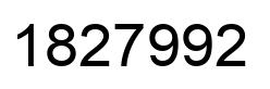 Number 1827992 black image