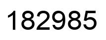 Número 182985 imagen negro