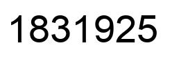 Número 1831925 imagen negro
