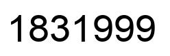 Number 1831999 black image