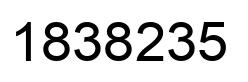 Number 1838235 black image