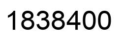 Number 1838400 black image