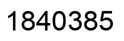 Number 1840385 black image