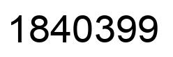 Number 1840399 black image