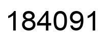 Number 184091 black image
