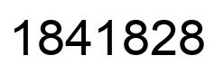 Number 1841828 black image