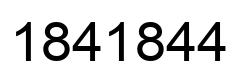 Number 1841844 black image