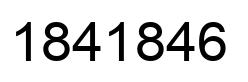 Number 1841846 black image