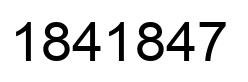 Number 1841847 black image