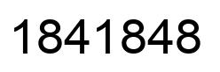 Number 1841848 black image