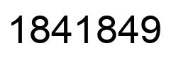 Number 1841849 black image