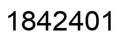 Number 1842401 black image
