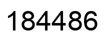 Número 184486 imagen negro