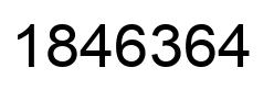 Number 1846364 black image