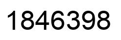 Number 1846398 black image