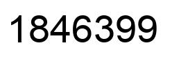 Number 1846399 black image