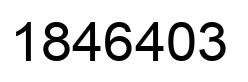 Number 1846403 black image
