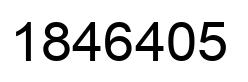 Number 1846405 black image