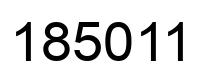 Number 185011 black image