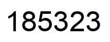 Number 185323 black image