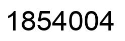 Number 1854004 black image