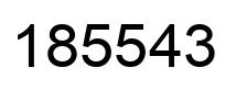Number 185543 black image