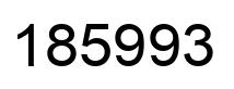 Number 185993 black image