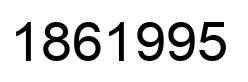Number 1861995 black image