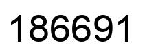 Number 186691 black image