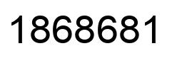 Number 1868681 black image